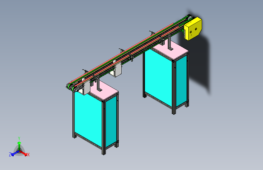 非标双皮带输送线设计