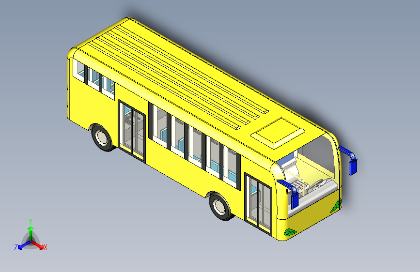 公交巴士前后开门