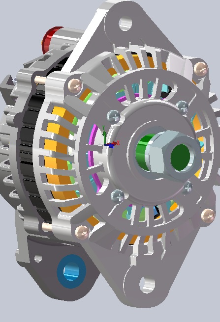 三菱汽车发电机SW三维=285842=26