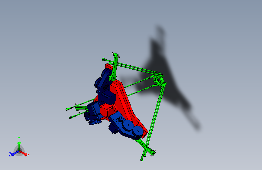 三自由度Delta并联机器人的设计与仿真【三维图】=464535=500