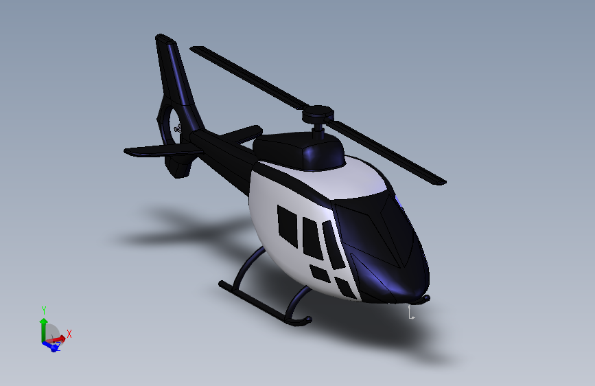 简易直升机外形 STEP格式