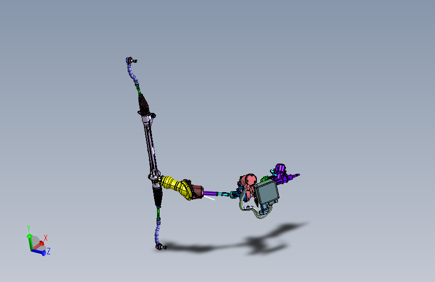 Toyota RAV4汽车转向架转向轴 STP格式