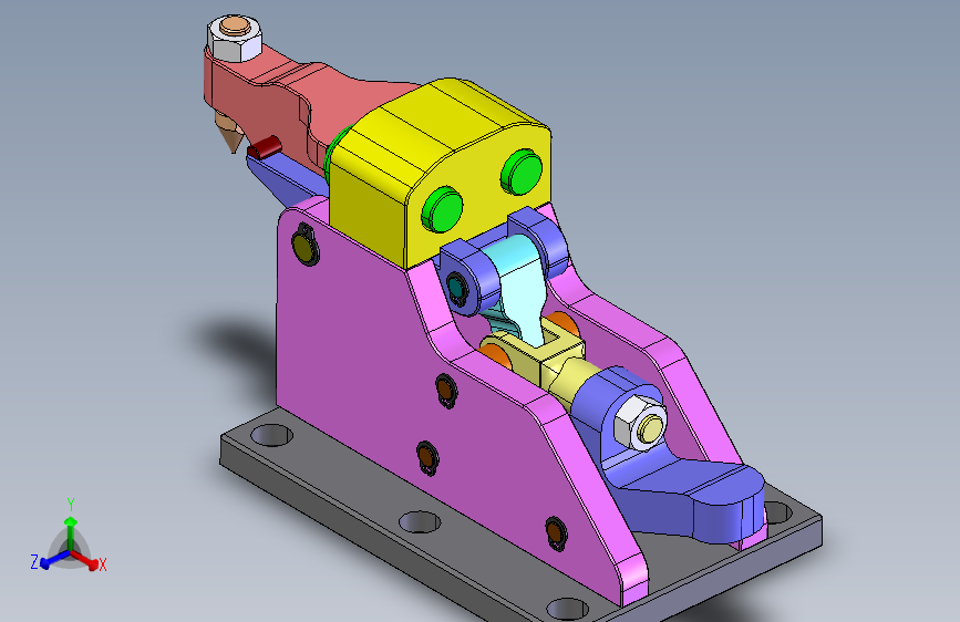 自动夹紧夹具 STEP+IGS格式