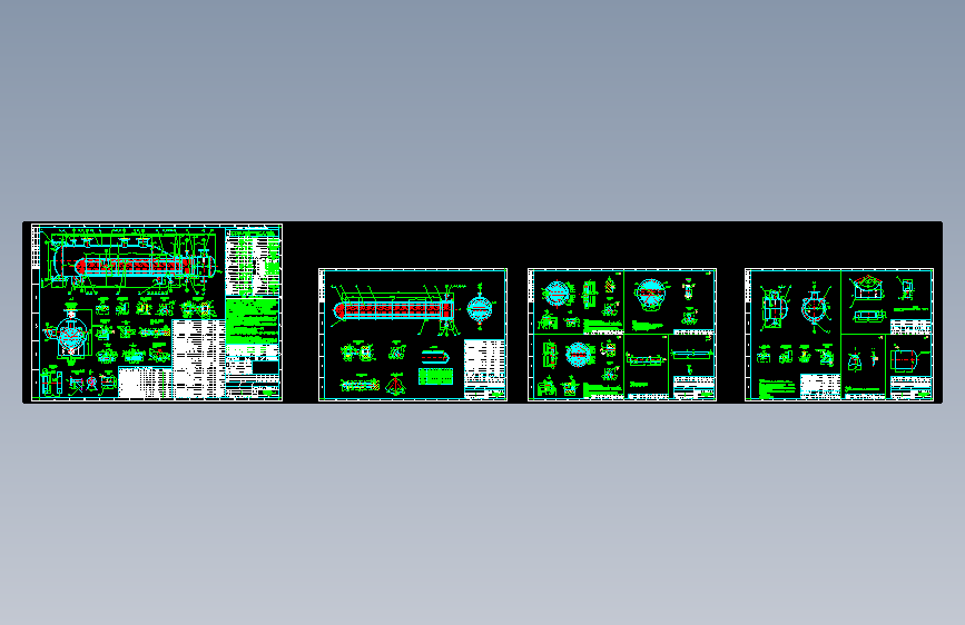 双管板换热器（全套图纸）=239484=25_AutoCAD 2007_模型图纸下载 – 懒石网