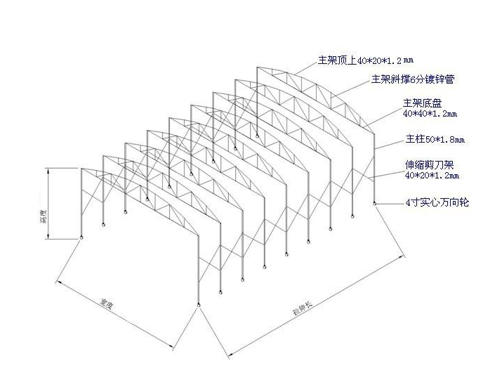 推拉棚 收缩折叠雨棚=904896=80