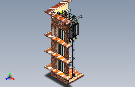 无机房三吨货梯-整梯建模=1192674=1000