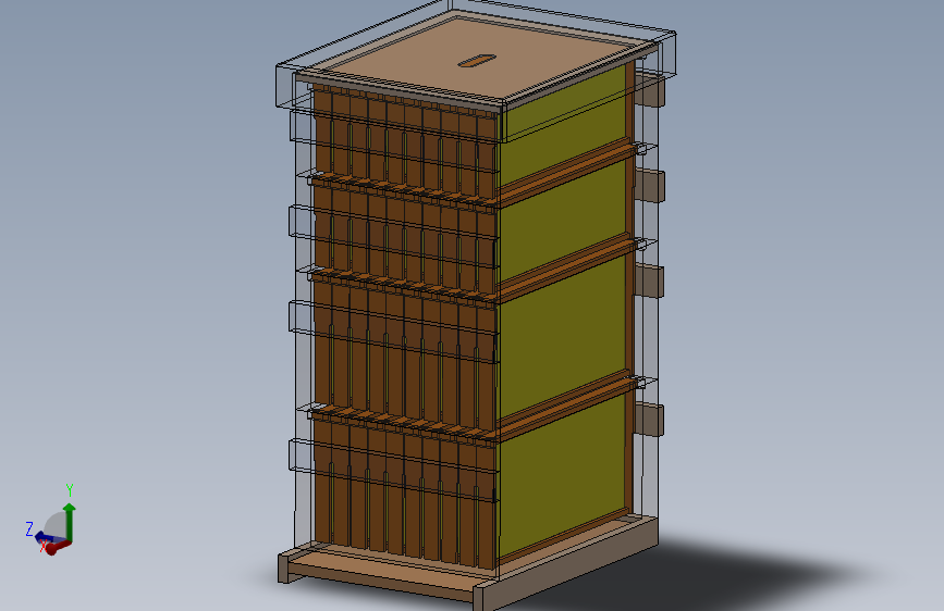 一个塔式的蜂箱蜂橱模型（内部机构详解）=74222=20