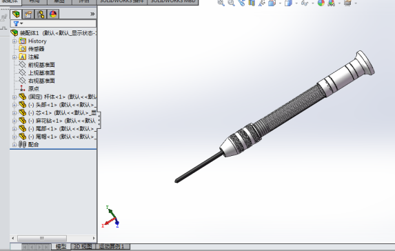 原创：手办文玩手钻，手捻钻solidworks模型=372636=10