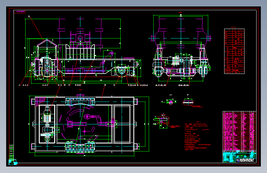 转炉炉下200t钢水罐车总装图 =137747=35