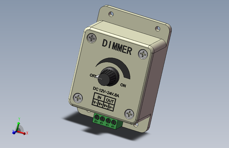 8A单色旋钮调光器