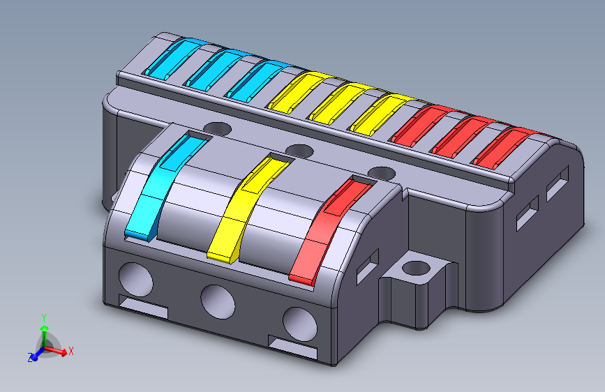 三进九出快速接线端子-彩色款