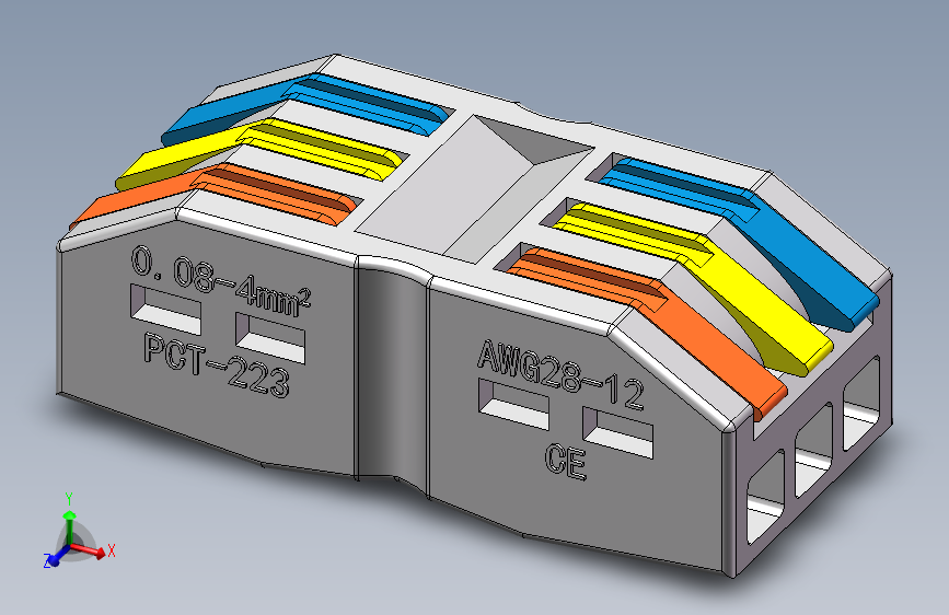 三进三出快速接线端子-彩色款