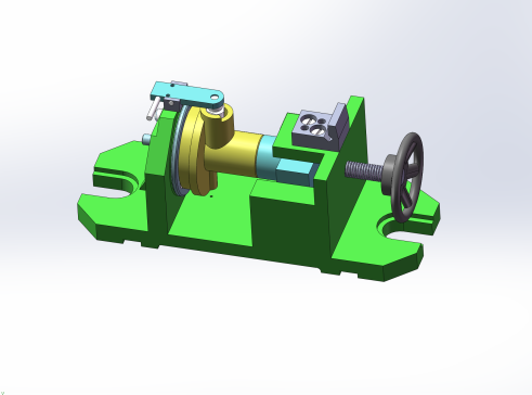 油阀座加工工艺及铣135度缺口夹具设计含三维SW