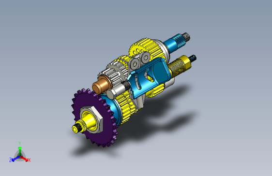 983658-3挡变速箱齿轮组