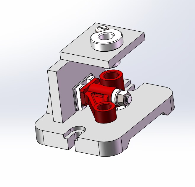 气门摇臂轴支座钻18孔夹具三维