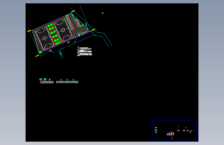 5人足球场施工图详图（笼式足球场地） =1098026=30