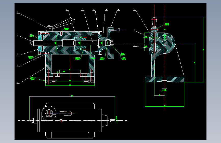 仪表车床尾架图纸=278854=30