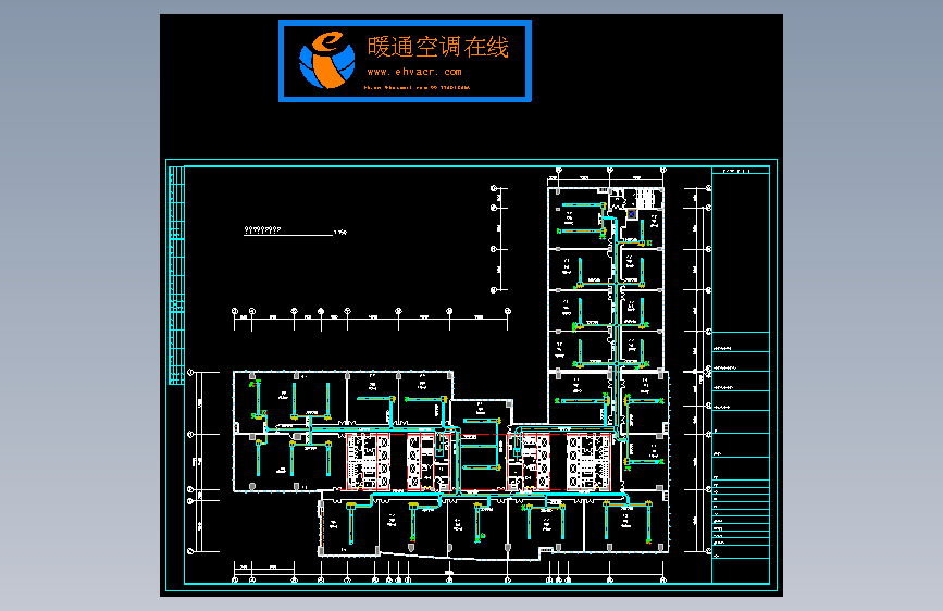 中央空调风机盘管加新风系统设计图纸=25219=0