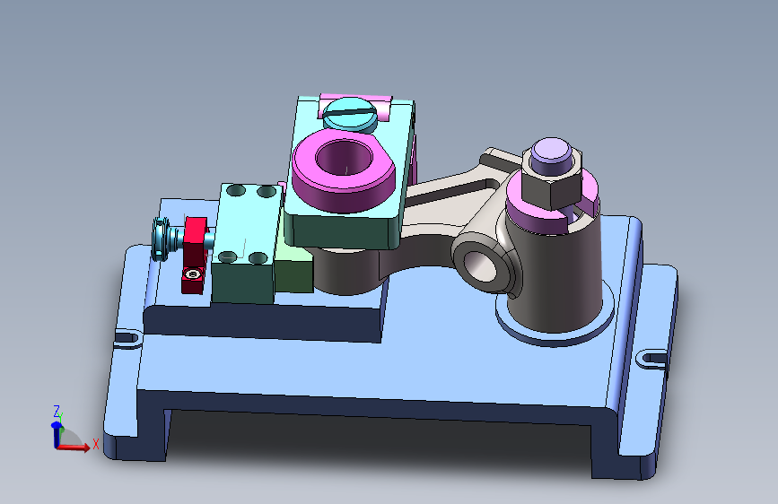 气门摇臂轴支座工艺及单独钻16孔夹具设计（含三维SW模型）