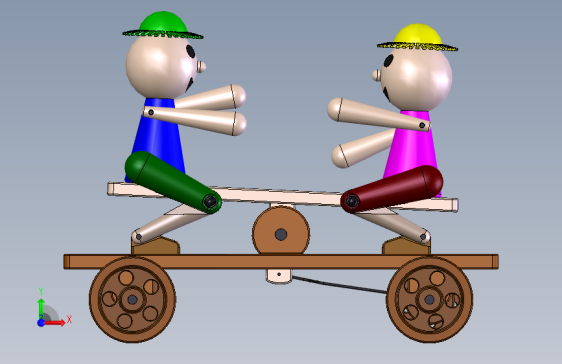 小孩跷跷板玩具模型