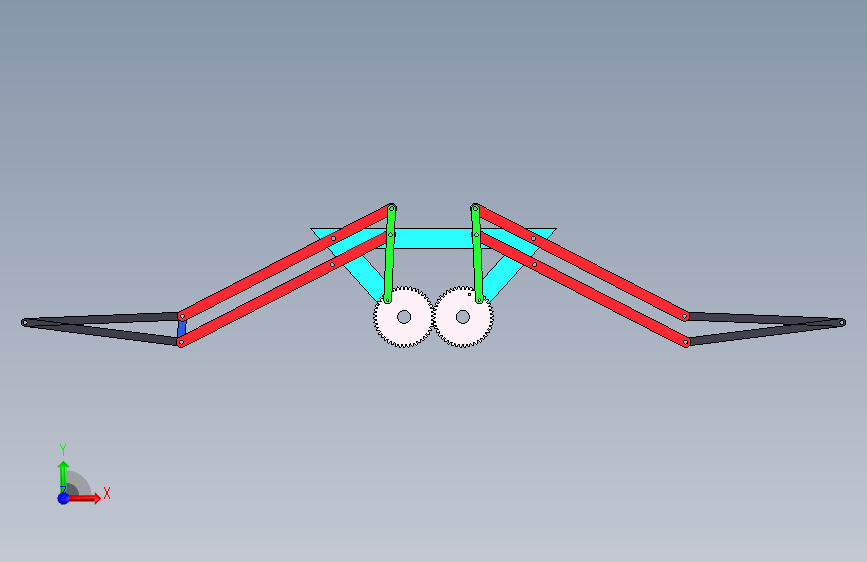 直齿轮扑翼机构