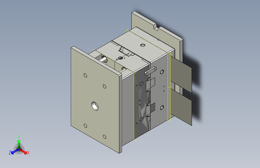 汽车前雾灯壳体全套模具图
