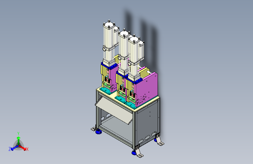 三冲头气液冲孔机