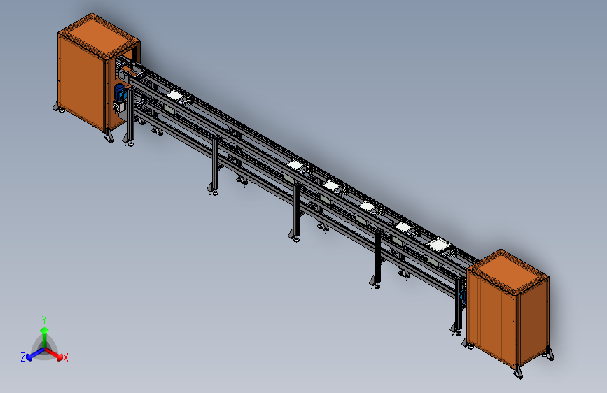 双层倍速链与提升机