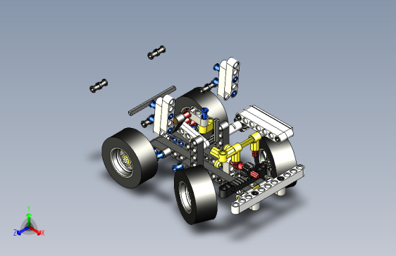 积木玩具卡车STP文件