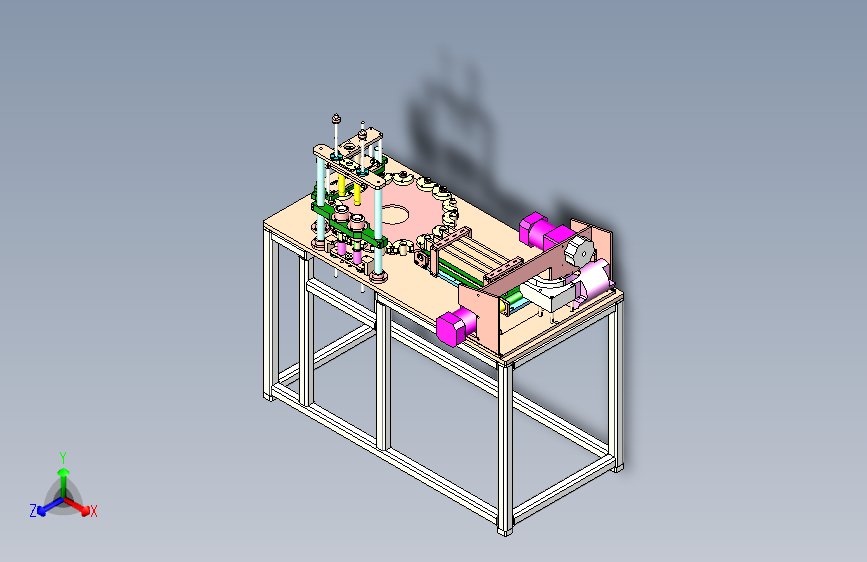 金属片压入轮圆筒设备