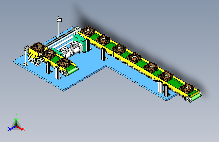 快餐盒移栽输送线设计
