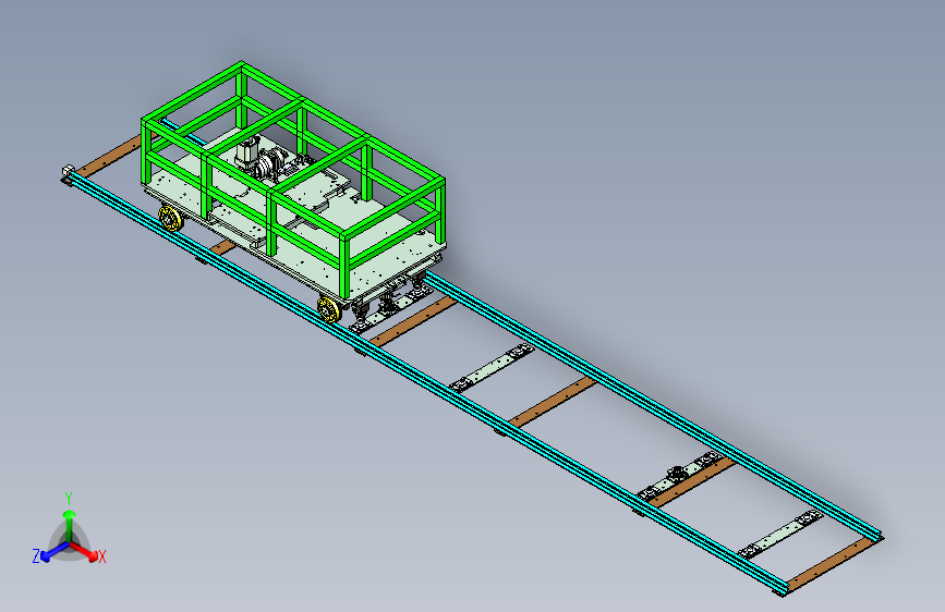 框架轨道负重输送小车设计