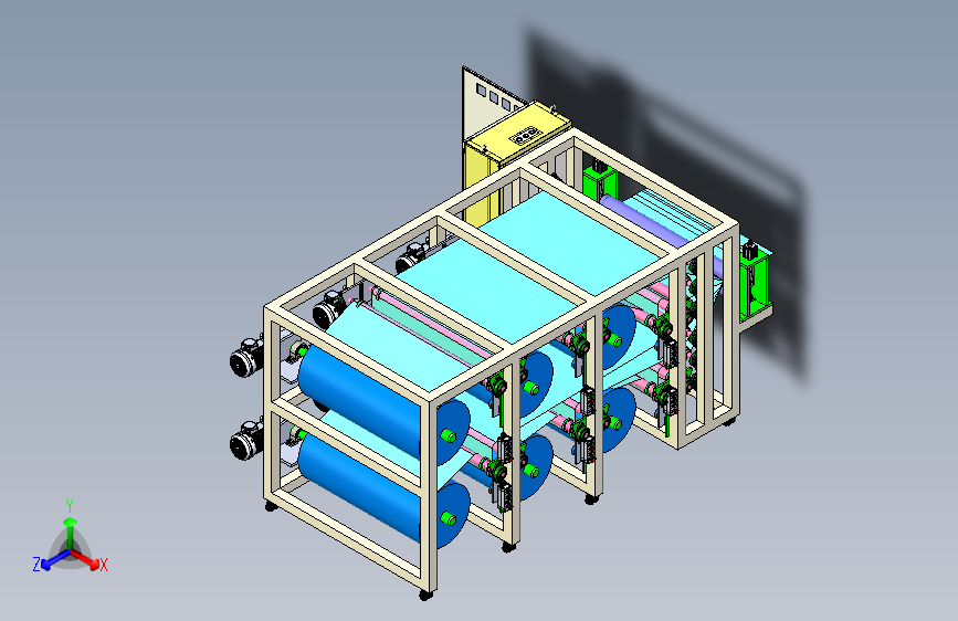 过滤棉自动放卷自动合棍