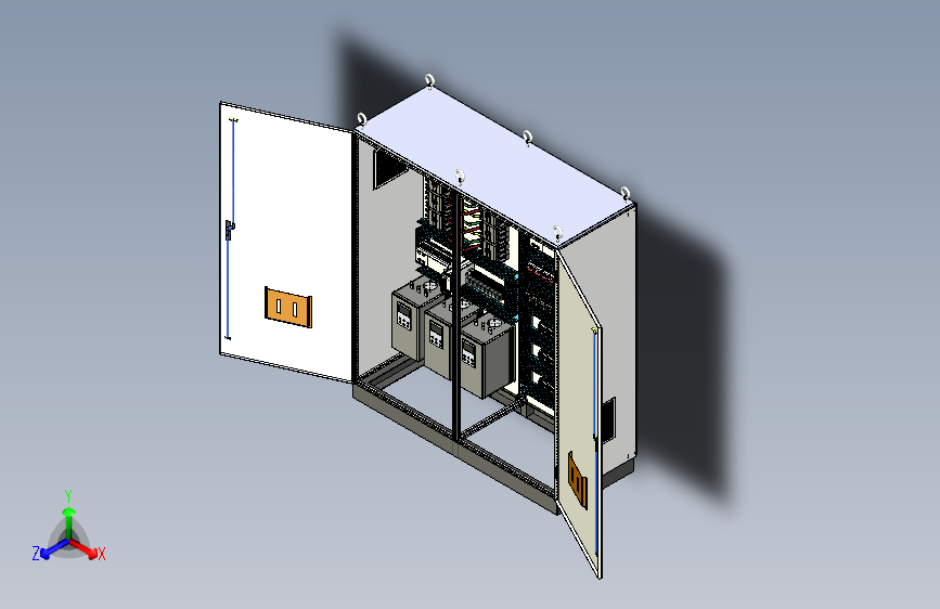 两台控制柜拼装plc柜 58740