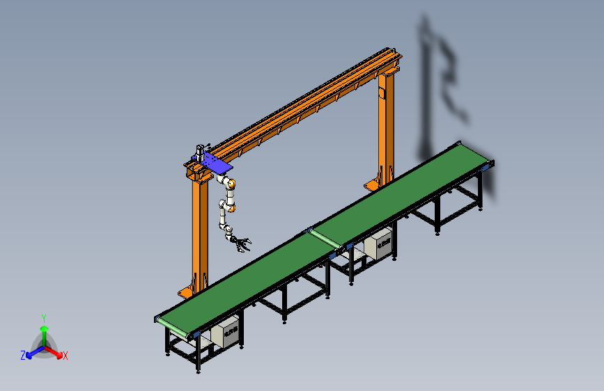 门架倒挂式抓取机械手机构