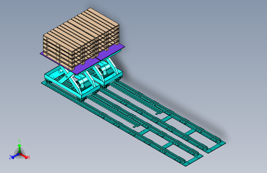 木托盘剪叉移动顶升设计