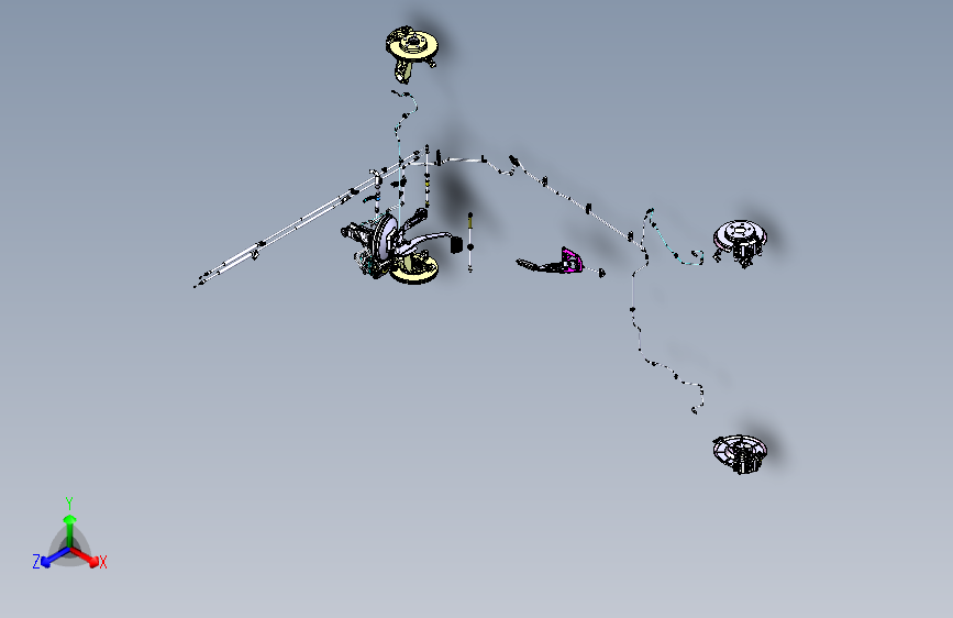 汽车制动系统模型3D图纸