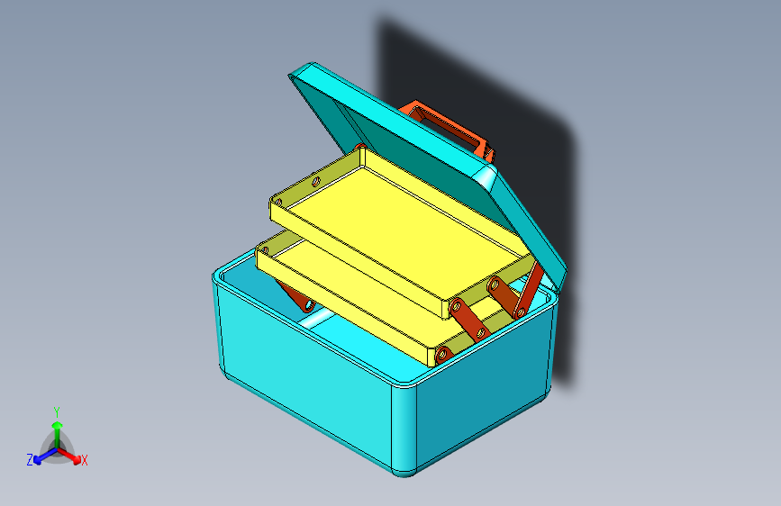 三层折叠工具箱