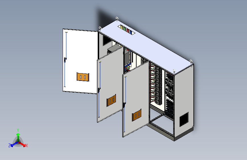 三柜万能断路器交流接触器控制柜 55238
