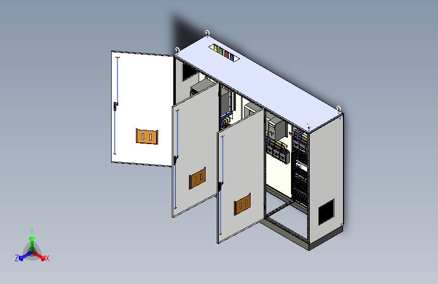 三柜万能断路器双电源软启动控制柜 55333
