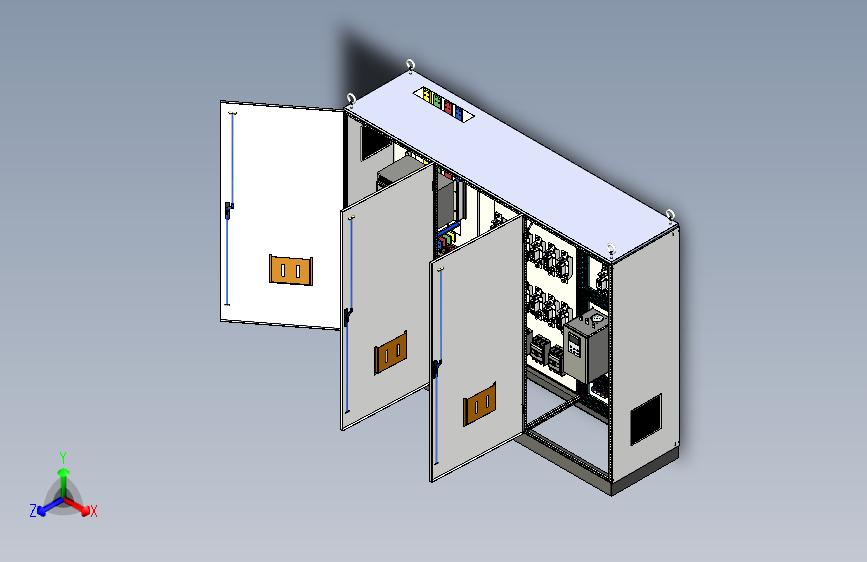 三柜万能断路器组装刀开关软启动旁路控制柜 55326