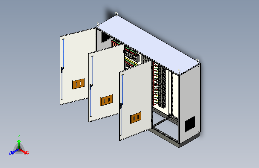 三柜组装630A刀开关软启动plc控制柜 55496