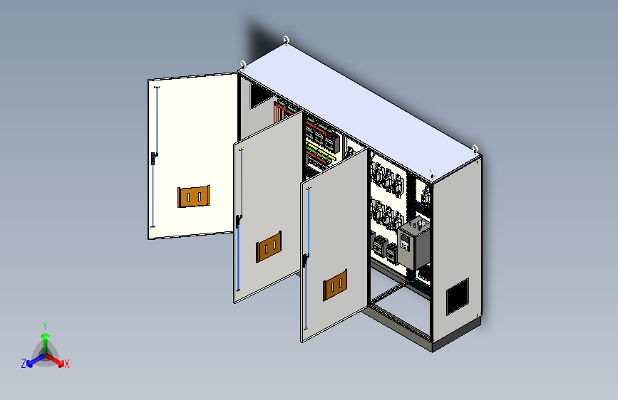 三柜组装630A刀开关软启动旁路控制柜 55443