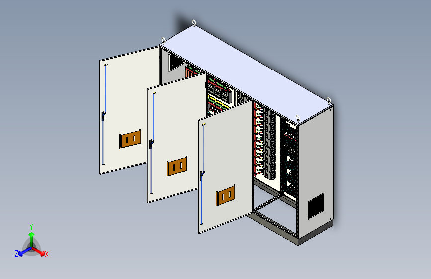 三柜组装630A电源plc控制柜 55898