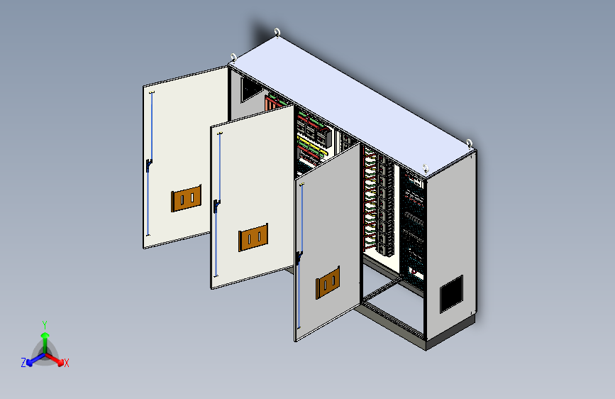 三柜组装630A电源plc延时控制柜 55905