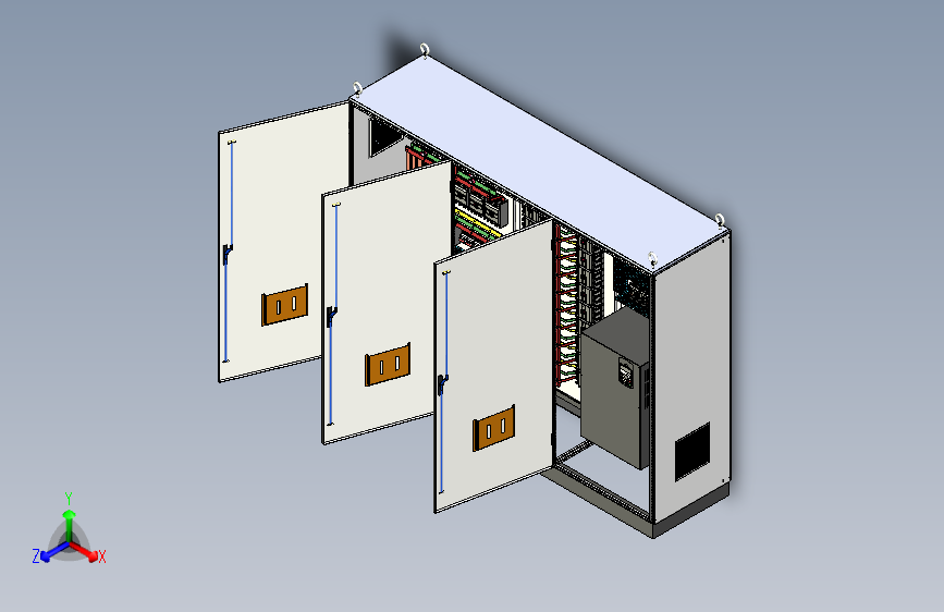 三柜组装630A电源变频器控制柜 55912