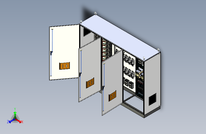 三柜组装630A竖装刀开关接触器控制柜 55884