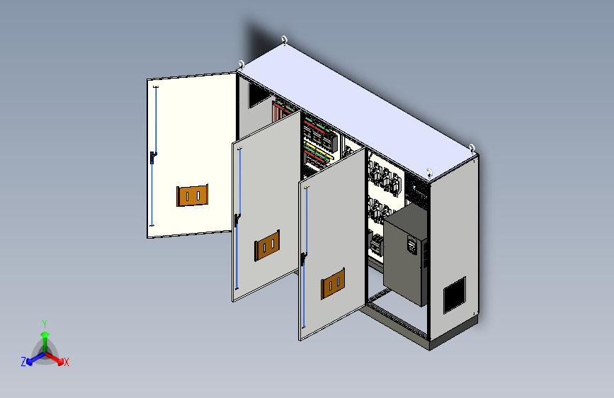 三柜组装630A正装刀开关变频器控制柜 55897
