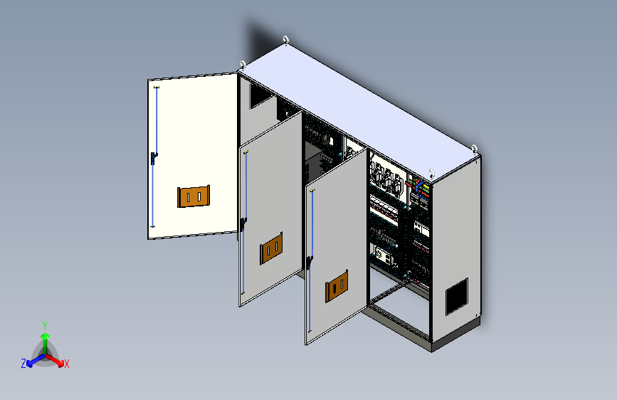 三柜组装变频器刀开关plc风机双电源控制柜 56434