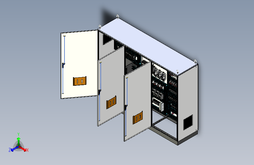 三柜组装变频器刀开关plc控制柜 56413